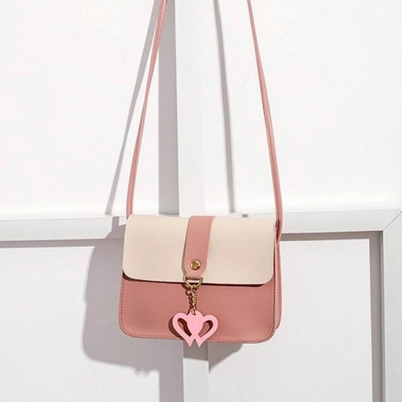 Handbags - Heart Charm Crossbody Bag